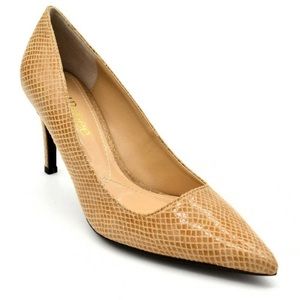 J Renee Alipha Leather Snake Skin Pumps New
